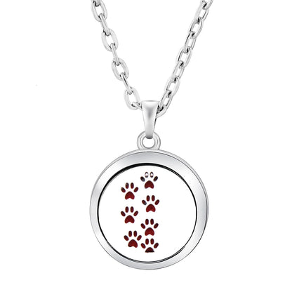 New Stainless Steel Fashion Tree Of Life  Aromatherapy Necklace Essential Oil Diffuser Perfume Locket Pendant Women Jewelry Gift