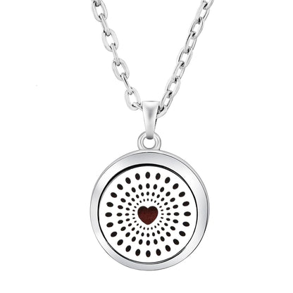 New Stainless Steel Fashion Tree Of Life  Aromatherapy Necklace Essential Oil Diffuser Perfume Locket Pendant Women Jewelry Gift