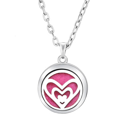 New Stainless Steel Fashion Tree Of Life  Aromatherapy Necklace Essential Oil Diffuser Perfume Locket Pendant Women Jewelry Gift