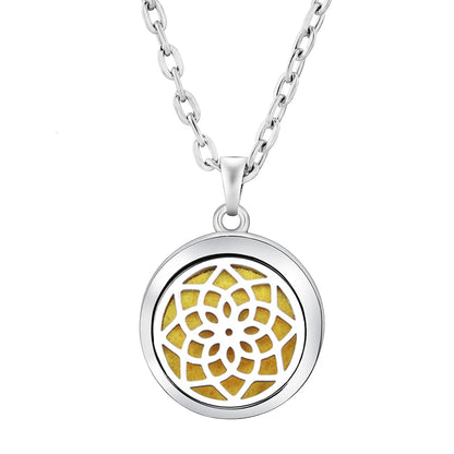 New Stainless Steel Fashion Tree Of Life  Aromatherapy Necklace Essential Oil Diffuser Perfume Locket Pendant Women Jewelry Gift