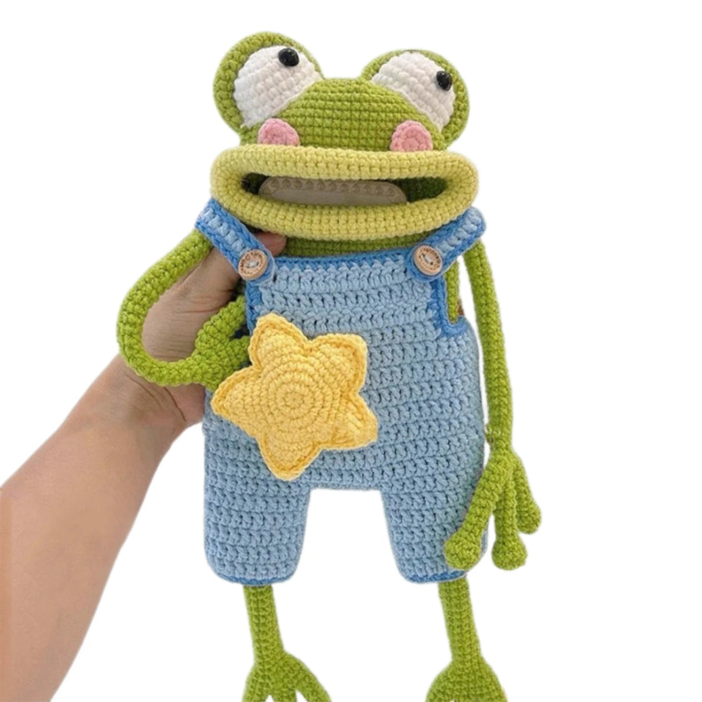 DIY Crochet Frog Phone Bag Kit