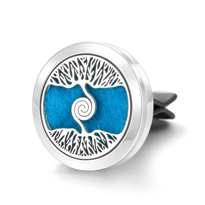 Car Aromatherapy Stainless Steel Hollow Pattern Diffuser Air Outlet Freshener Clip Essential Oil Perfume Lockets Pendant Jewelry