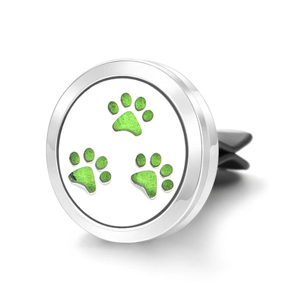 Car Aromatherapy Stainless Steel Hollow Pattern Diffuser Air Outlet Freshener Clip Essential Oil Perfume Lockets Pendant Jewelry