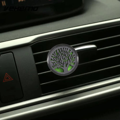 New Car Air Freshener Diffuser Clip Black Hollow Pattern Aromatherapy Lockets Essential Oil Perfume Pendant Car Ornaments Gift