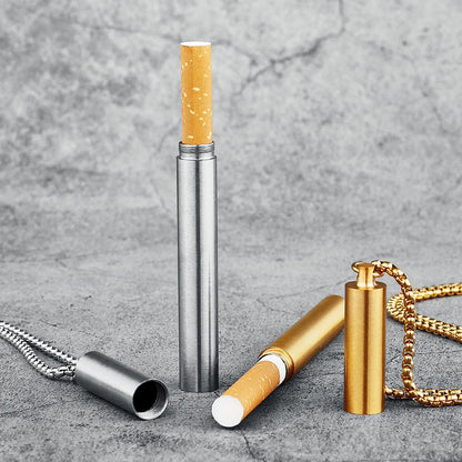 One Last Cigarette Necklaces , Stainless Steel Men Pendants Case Chain Funky Punk for Boyfriend Male Jewelry Gift Wholesale