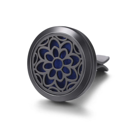 New Car Air Freshener Diffuser Clip Black Hollow Pattern Aromatherapy Lockets Essential Oil Perfume Pendant Car Ornaments Gift