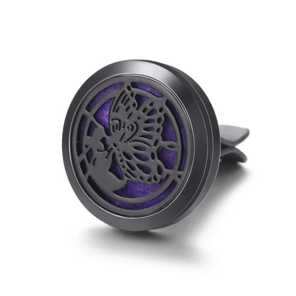 New Car Air Freshener Diffuser Clip Black Hollow Pattern Aromatherapy Lockets Essential Oil Perfume Pendant Car Ornaments Gift