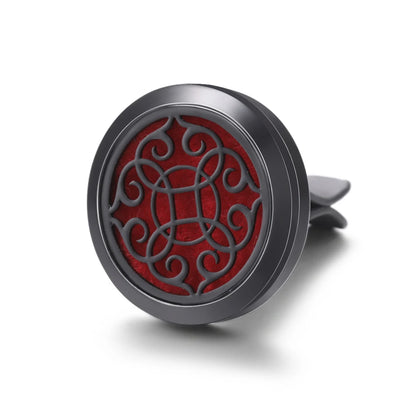 New Car Air Freshener Diffuser Clip Black Hollow Pattern Aromatherapy Lockets Essential Oil Perfume Pendant Car Ornaments Gift