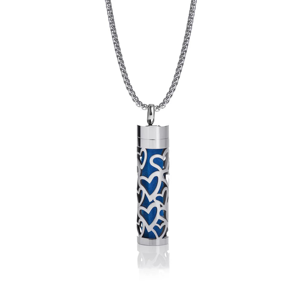 New Aromatherapy Diffuser Necklace LOVE Pattern Stainless Steel Essential Oil Diffuser Lockets