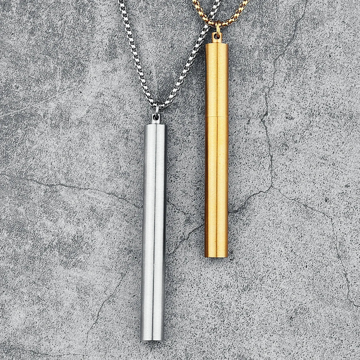 One Last Cigarette Necklaces , Stainless Steel Men Pendants Case Chain Funky Punk for Boyfriend Male Jewelry Gift Wholesale