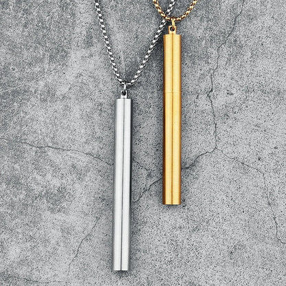 One Last Cigarette Necklaces , Stainless Steel Men Pendants Case Chain Funky Punk for Boyfriend Male Jewelry Gift Wholesale