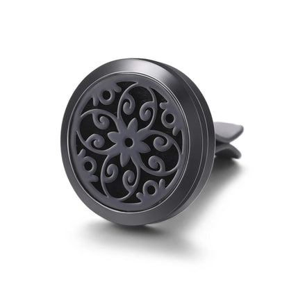 New Car Air Freshener Diffuser Clip Black Hollow Pattern Aromatherapy Lockets Essential Oil Perfume Pendant Car Ornaments Gift