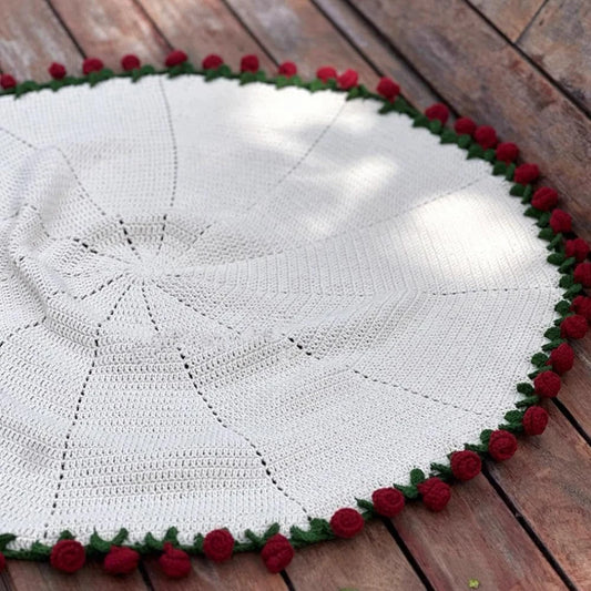 Crochet Rose Blanket Bouquet with Gift Bag