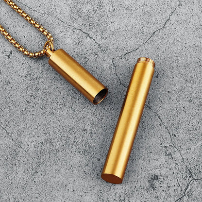 One Last Cigarette Necklaces , Stainless Steel Men Pendants Case Chain Funky Punk for Boyfriend Male Jewelry Gift Wholesale