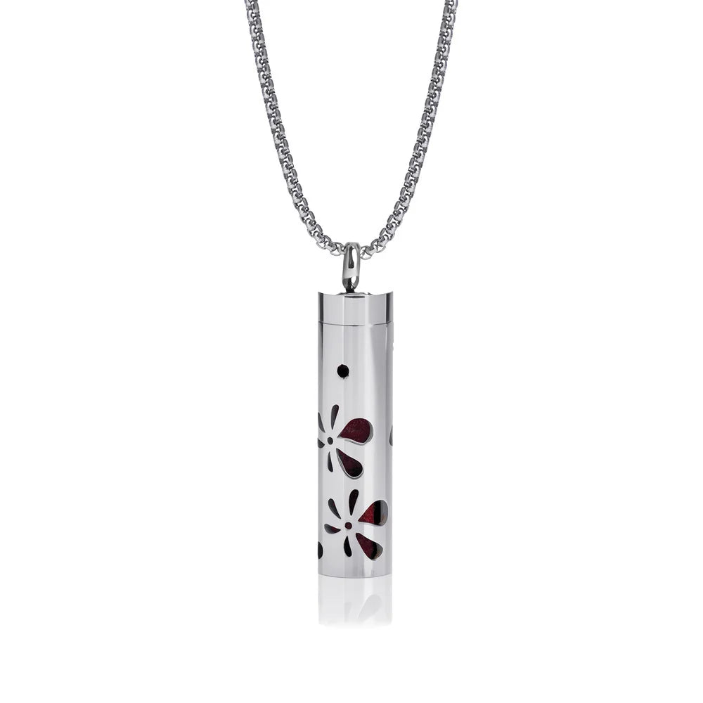 New Aromatherapy Diffuser Necklace LOVE Pattern Stainless Steel Essential Oil Diffuser Lockets