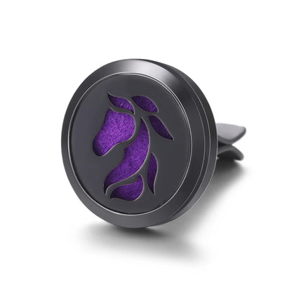 New Car Air Freshener Diffuser Clip Black Hollow Pattern Aromatherapy Lockets Essential Oil Perfume Pendant Car Ornaments Gift