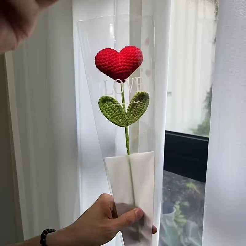 3pcs/6pcs handcrafted heart-shaped bouquets, heart-shaped flowers, Valentine's Day, Mother's Day, special gifts, home decoration