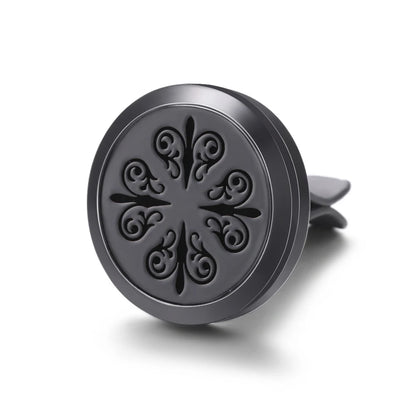 New Car Air Freshener Diffuser Clip Black Hollow Pattern Aromatherapy Lockets Essential Oil Perfume Pendant Car Ornaments Gift