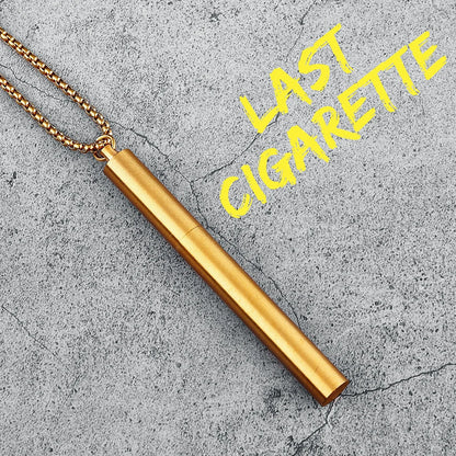 One Last Cigarette Necklaces , Stainless Steel Men Pendants Case Chain Funky Punk for Boyfriend Male Jewelry Gift Wholesale