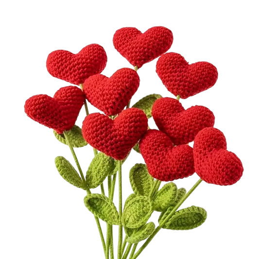 3pcs/6pcs handcrafted heart-shaped bouquets, heart-shaped flowers, Valentine's Day, Mother's Day, special gifts, home decoration
