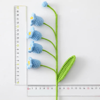 Handmade Crochet Orchid Pot with Light