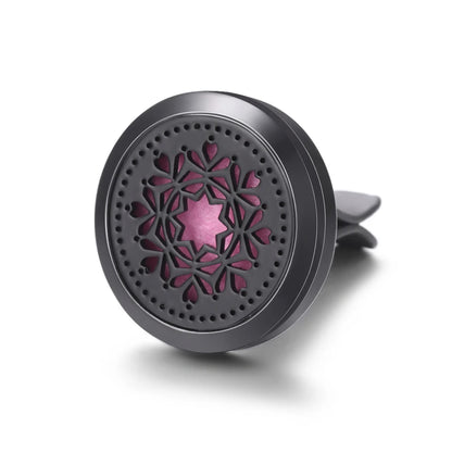 New Car Air Freshener Diffuser Clip Black Hollow Pattern Aromatherapy Lockets Essential Oil Perfume Pendant Car Ornaments Gift